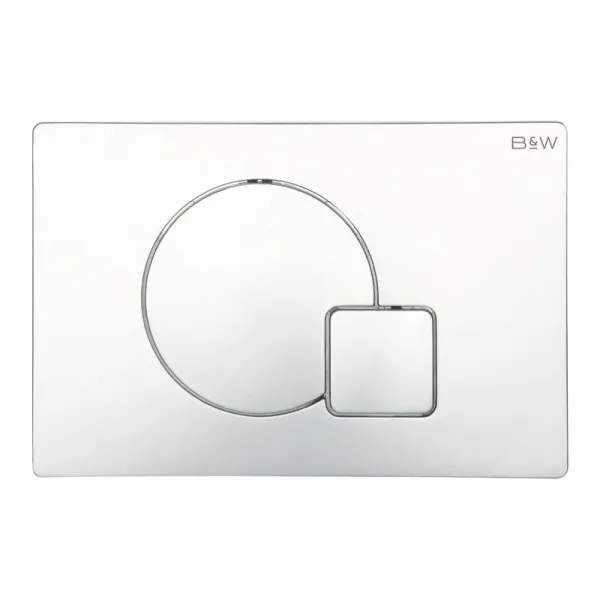 Клавиша смыва Black&White Universe 09523 серебристый хром