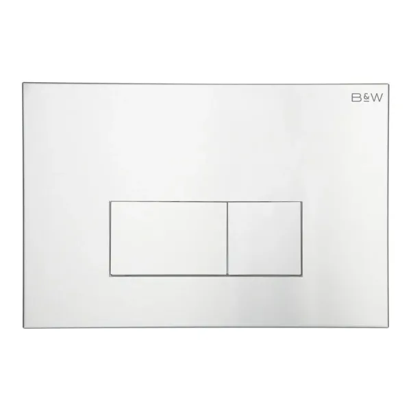 Клавиша смыва Black&White Universe 09544 серебристый хром