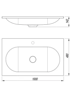 Раковина Vincea Caprise VCB-4H100G серый шелк