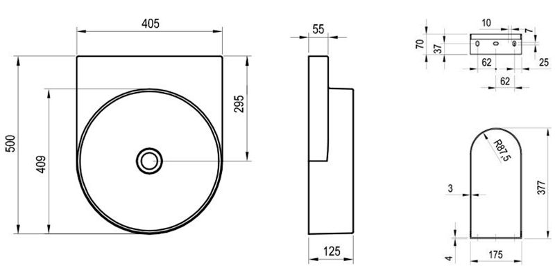 Раковина Ravak Yard 400 XJX01040000 белая