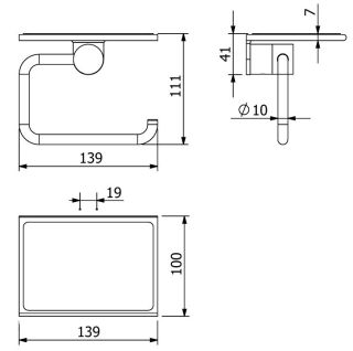 Держатель для туалетной бумаги Kludi Vela R 58971N1 брашированная бронза