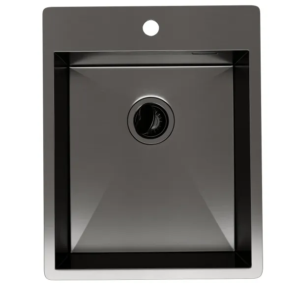 Мойка кухонная Reflexion Iseo 40-BL RX2240BL оружейная сталь
