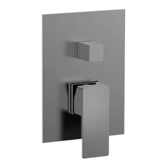 Встраиваемый смеситель на 2 источника AQUAme Savona AQM8808GM графит матовый