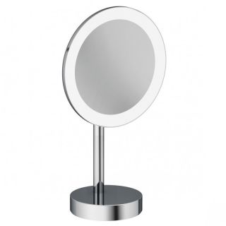 Зеркало косметическое Kludi Vela R 5899505F с 3-х кратным увеличением и LED-подсветкой хром