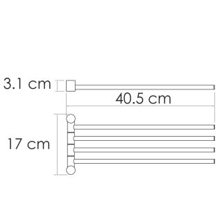 Полотенцедержатель WasserKRAFT K-1034PB чёрный