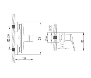 Смеситель для душа AQUAme Imola AQM6713GM графит матовый