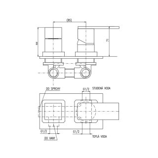 Смеситель для душа Rav Slezak Royal ROYAL1086 золото