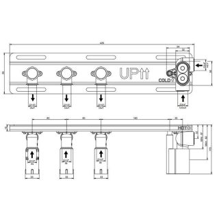 Скрытая часть термостатического смесителя Gessi HI-FI 63023.031