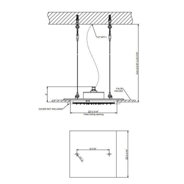 Верхний душ Gessi Minimali 2017 57801.238 35 см сталь