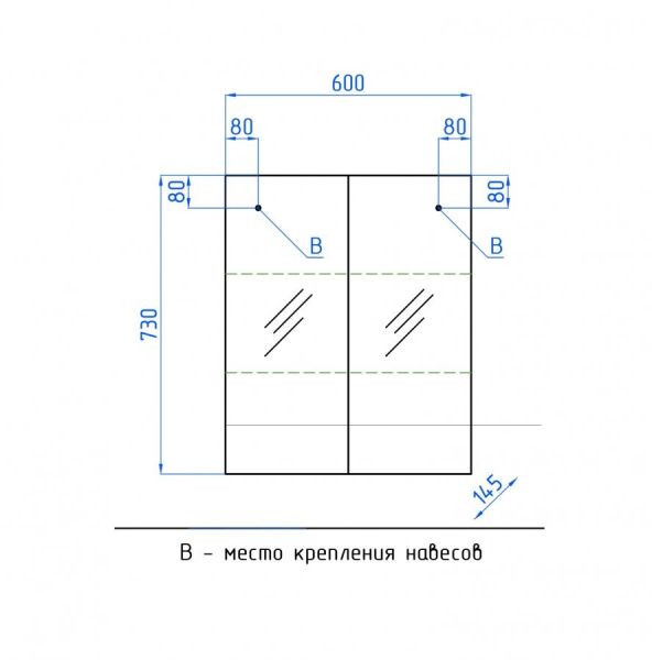 Зеркальный шкаф Style Line Амарант 60 ЛС-00000351