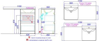 Тумба под раковину Aqwella Forma FOR01052 с двумя ящиками под стиральную машинку 115 см Тумба под раковину Aqwella Forma FOR01052 с двумя ящиками под стиральную машинку 115 см