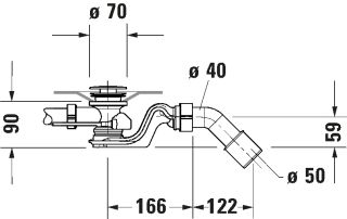 Слив-перелив для ванны Duravit 792208000001000 Хром Слив-перелив для ванны Duravit 792208000001000 Хром