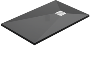 Поддон литьевой Good Door Essentia ЧЕРНЫЙ 100x90 см
