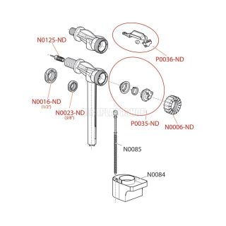 Впускной механизм AlcaPlast с боковой подводкой и металлической резьбой (для керамических бачков) A16-1/2" Впускной механизм AlcaPlast с боковой подводкой и металлической резьбой (для керамических бачков) A16-1/2"
