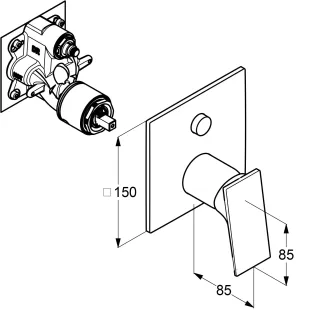 Смеситель для ванны Kludi Decus 54759N075 брашированное золото