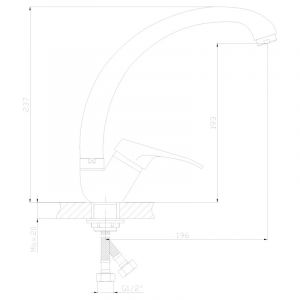 Смеситель для кухни Decoroom хром DR37021