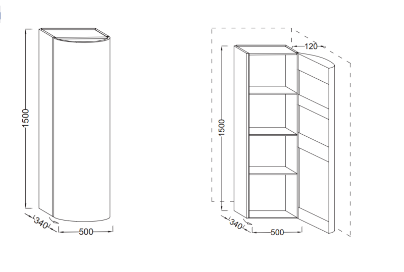 Шкаф-колонна Jacob Delafon PRESQU'ILE EB1115G-N21