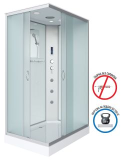 Душевая кабина Niagara NG-43975-14QF с гидромассажем 90x70см серебро/матовое