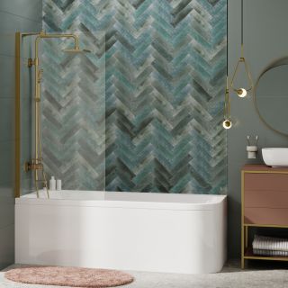 Шторка на ванну Wasserkraft Aisch 80x140см золото 55P01-80 Fixed Шторка на ванну Wasserkraft Aisch 80x140см золото 55P01-80 Fixed