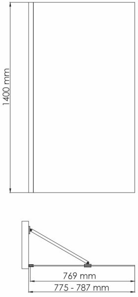 Шторка на ванну Wasserkraft Aisch 80x140см золото 55P01-80 Fixed Шторка на ванну Wasserkraft Aisch 80x140см золото 55P01-80 Fixed