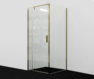 Душевой уголок Wasserkraft Aisch 90x90см золото 55P03