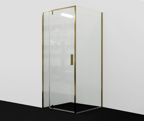 Душевой уголок Wasserkraft Aisch 90x90см золото 55P03