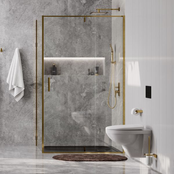 Душевой уголок Wasserkraft Aisch 120x90см золото 55P07
