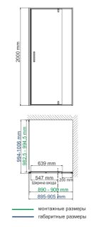 Душевой уголок Wasserkraft Aisch 90x100см золото 55P18 Душевой уголок Wasserkraft Aisch 90x100см золото 55P18