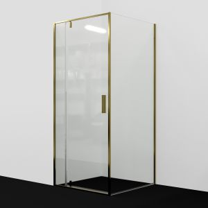 Душевой уголок Wasserkraft Aisch 100x100см золото 55P19