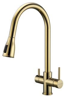 Смеситель для кухни Paulmark Lange La214212-G золото Смеситель для кухни Paulmark Lange La214212-G золото
