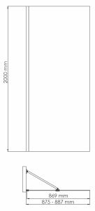 Душевая перегородка Wasserkraft Aisch 90см золото 55W39