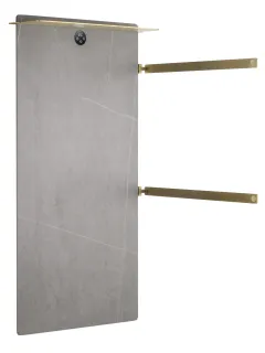 Полотенцесушитель электрический с каменной плитой Wonzon & Woghand Stuttgart WW-A504G-BG 40x80 см серый мрамор/брашированное золото