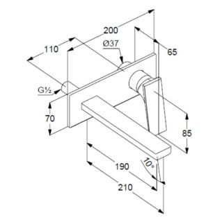 Смеситель для раковины Kludi Decus 54244N575 брашированный никель