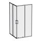 Душевой уголок Am.Pm Above W9XG-403-100100-BT 100x100 см профиль чёрный матовый стекло прозрачное