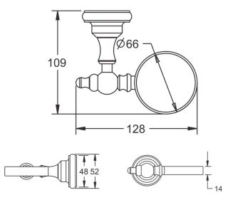 Мыльница Rose RG1103 хром Мыльница Rose RG1103 хром