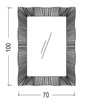 Зеркало Armadi Art SOHO белый глянец, 70х100 ППУ с подсветкой