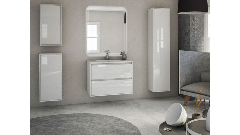 Тумба под раковину Cezares 74x57 Bianco Lucido Glass 41797