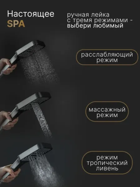 Душевая стойка Vexorus Design B8031.BL чёрный матовый