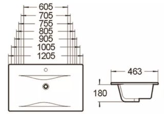 Мебельная раковина SantiLine SL-2110(60) белый
