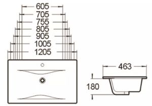 Мебельная раковина SantiLine SL-2110(70) белый