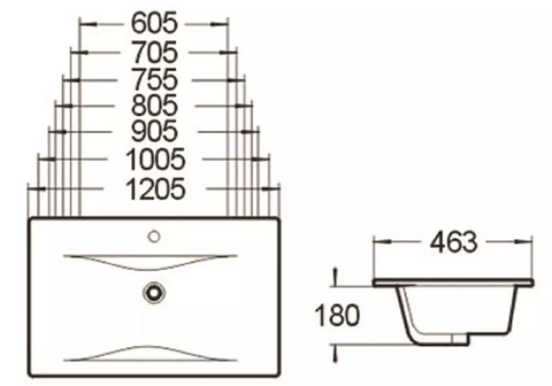 Мебельная раковина SantiLine SL-2110(80) белый
