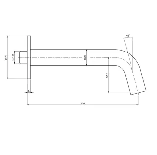 Излив для ванны AQUAme AQM8302GM графит матовый