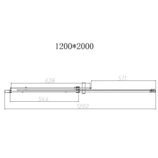Душевая дверь Vincea Dice VDS-4D120CL 120 см раздвижная стекло прозрачное профиль хром