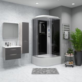Душевая кабина Niagara NG-2510-14RP 120x80см серебро/тонированное