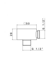 Шланговое подключение Kerama Marazzi Futura 5699KM.21.018 хром