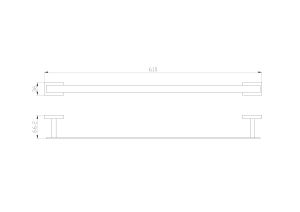 Вешалка для полотенец Wonzon & Woghand Flat WW-9712-60CM хром