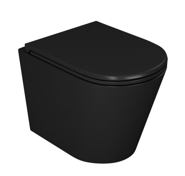 Унитаз подвесной D&K Venice DT1026025 безободковый чёрный