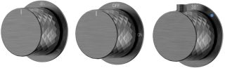Встраиваемый смеситель 3-проходной Boheme Stick 124-T-3-GM.1 с термостатом графит матовый