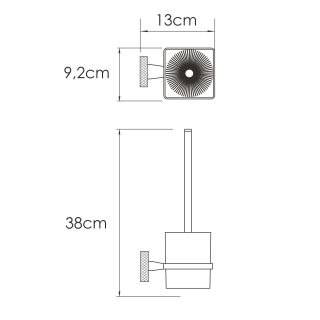Щётка для унитаза WasserKRAFT Tauber K-64427 никель