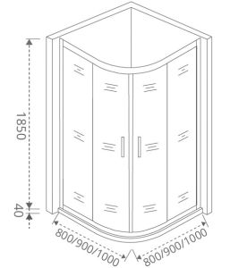Душевой уголок Good Door Latte R-90-C-WE стекло прозрачное